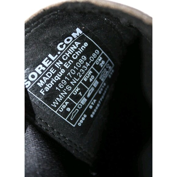 Sorel Lea Gray Wedge Booties Womens 9 Waterproof Leather Chelsea Ankle Boots - Picture 7 of 7